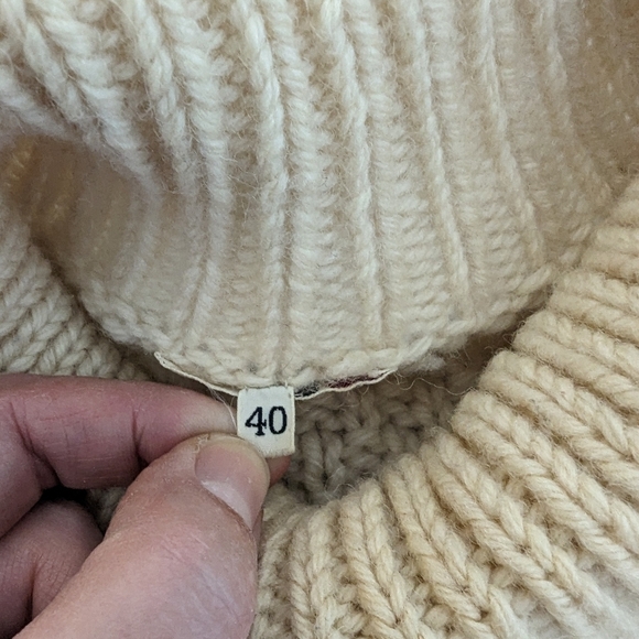 The Scotch House fisherman off white wool vintage sweater sz 40 EU - Picture 8 of 12